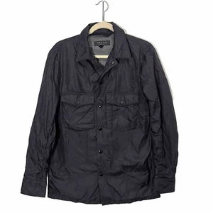 Rag & Bone Chore Shirt Jacket Mens XS Black Windbreaker Snap Button Lined - Picture 1 of 8