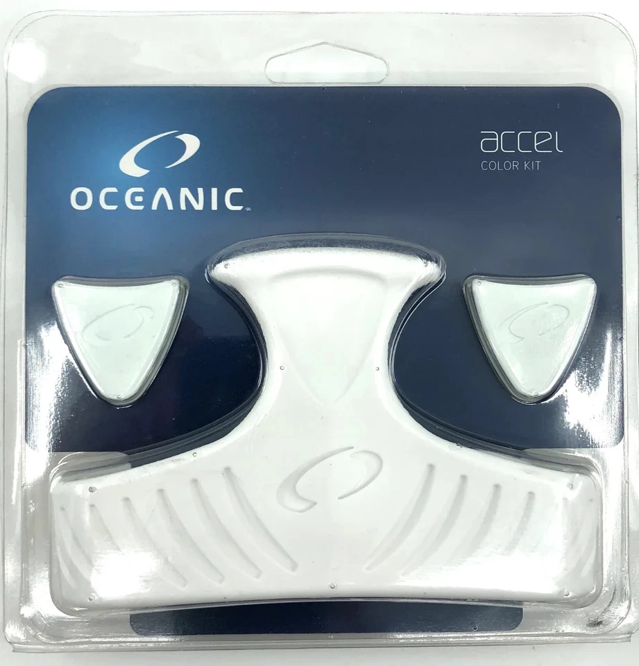 Oceanic / Aeris Accel Replacement Straps Scuba Fin Color Kit WHITE