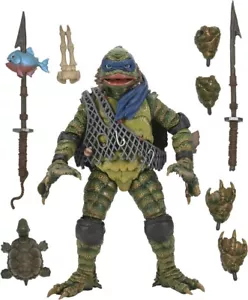 NECA Universal Monsters X TMNT Leonardo as The Creature 7" Action Figure NEW - Picture 1 of 6
