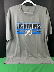 Champion Men's Tampa Bay Lightning Tee Size M Grey - Picture 1 of 3