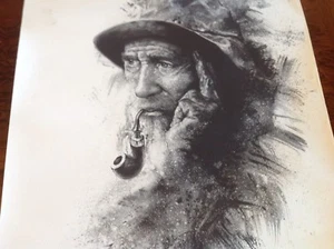 VINTAGE LITHOGRAPH ENTITLED "SEAFARING MEMORIES" SIGNED BY ROBERT GARNER (RARE) - Picture 1 of 10