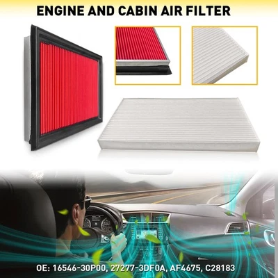 Filtro de aire de cabina Fit Nissan Sentra 1,8 L AF4675 2013-2019 C28183 EE. UU. Foto 1 de 4