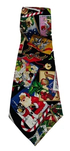 Corbata vintage Nicole Miller 100 % seda Navidad 56X4 en muy buena condición - Imagen 1 de 9