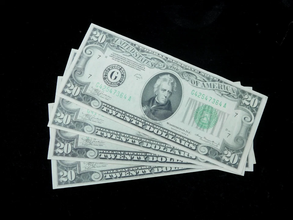 Lot of 4x 1934A $20 Federal Reserve Notes - Higher Grade Lot - Image 1 of 4