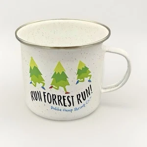 Bubba Gump Shrimp Run Forrest Run! Taza de café de lata de metal taza Forrest Gump camping - Imagen 1 de 3