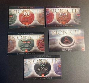 New Bionicle Lego Metru Nui Era - 5 Kanoka Contest Cards - Lego paper Ephemera - Picture 1 of 2