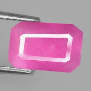 2.95Ct. Natural Gemstone Ruby Pink Emerald Cut Normal Heated Tanzania Ravishing - Picture 1 of 7