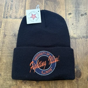 Vintage 90s The Game University of Illinois Fighting Illini Beanie *NOS* - Bild 1 von 2