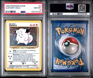 1999 Pokemon Base Set Clefairy Holo #5 PSA 8 - Picture 1 of 1
