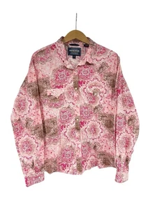 Rough Stock Panhandle Slim Western Pearl Snap Shirt Pink Womens XL - Picture 1 of 6