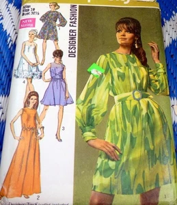 *LOVELY VTG 1960s DRESS DESIGNER Sewing Pattern 10/32.5 FF - Picture 1 of 2