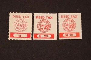 US STATE OF MINNESOTA DEED TAX STAMPS SET OF 3 5C/20C/$1.10 MNH - Bild 1 von 2