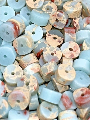 Shoushan Stein Perlen Donut Mit Loch 75 Stk 6mm Edelstein Heilstein Kristall DIY - Bild 1 von 4