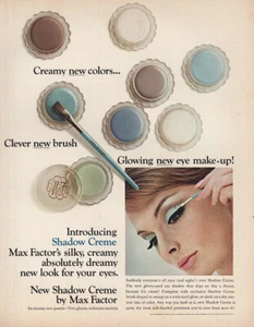 1966 Max Factor: Creamy New Colors Clever New Brush Vintage Print Ad - Picture 1 of 1