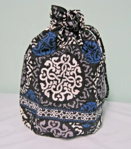 Vera Bradley DITTY BAG Canterberry Cobalt for Pool Beach Gym 13 x 10 x 8 GUC - Picture 1 of 9