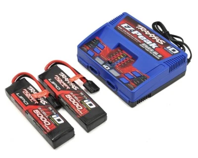 Traxxas DUAL EZ Peak Plus Ladegerät mit zwei 5000 11.1V Lipo Akkus TRX2990GX Lan - Bild 1 von 3
