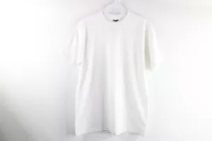 NOS Vintage 90s Streetwear Mens Medium Blank Short Sleeve T-Shirt White Cotton - Imagen 1 de 7