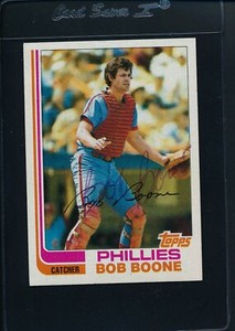 1982 Topps #615 Bob Boone Phillies Signed Auto *12808