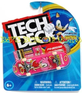 Tech Deck Finesse Sonic the Hedgehog AMY Pink Character Skateboard 4 in, New - Bild 1 von 3