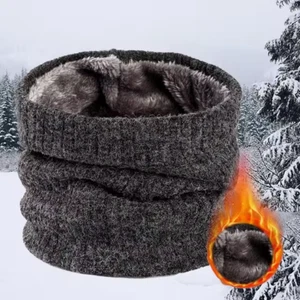 Neck Warmer Scarf Soft Knitted Fleece for Women Men Warm Winter Snood Outdoor - Picture 1 of 22