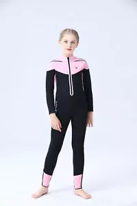 Kids Girls Boys Wetsuits 3mm Origin Neoprene Front Zip Wetsuit Swimsuit Surfing - Picture 1 of 12