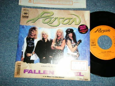 POISON Japan 1988 08SP-3043 PROMO NM 7"45+Poster Jacket FALLEN ANGEL - Image 1 of 4