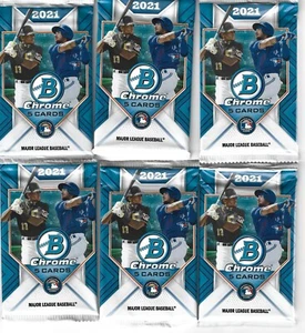 (6) 2021 Bowman Chrome 10 Card Sealed Packs - Bild 1 von 1