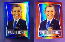 Barack Obama BLUE & ORANGE RAINBOW PRISM REFRACTORS 2020 Leaf Metal Political