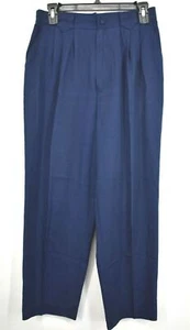 Casablanca Damen Gr. 12 Marineblau Hohe Taille Business Freizeit Plissee Knopfleiste - Bild 1 von 8