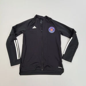 Adidas Jacket Boys Medium Black Soccer AeroReady Full Zip 11-12 Year Old Youth - Picture 1 of 8