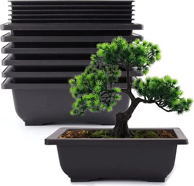 1-3 Set Plastic Bonsai Flower Pots Growing Pot with Tray Plant Labels for Garden - Image 1 of 4