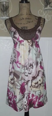Vestido de sol floral Max & Cleo para mujer talla 6 calce y acampanado sin mangas Foto 1 de 4
