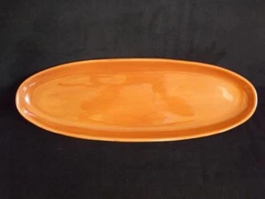 Pottery Barn Sausalito 21" Oblong Fish Platter Serving Tray Red Earthenware - Picture 1 of 3