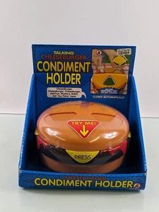 Vintage Talking Cheeseburger Condiment Holder 1999 - NIB, Tested & Working - Picture 1 of 6