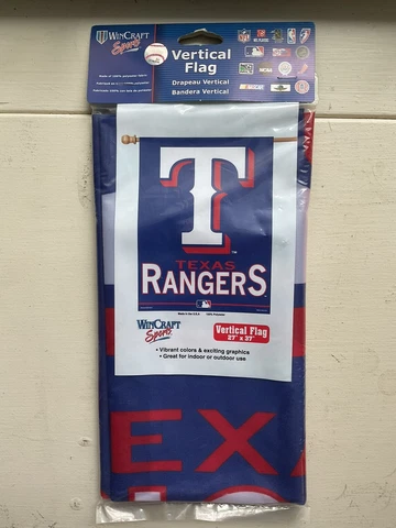 MLB Texas Rangers Wincraft 27” x 37”, Vertical Indoor Outdoor Flag, NEW! Cover