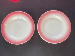 2 Pink & White 1-Syracuse 1-Unmarked China Butter Pat Plates 3.5” - Picture 1 of 2