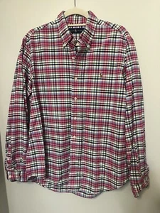 Polo Ralph Lauren Hemd Herren Large rosa kariert Luxus Flanell Outdoor adrett gebraucht, in einwandfreiem Zustand - Bild 1 von 8