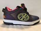 Heelys Wheeled Shoe, Voyager, Womens 7, Youth 6, Black Iridescent W/ Neon Accent