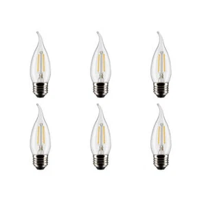 3W CA10 LED - Clear - Medium base - 90 CRI - 2700K - 120V - 6-Pack - Picture 1 of 7
