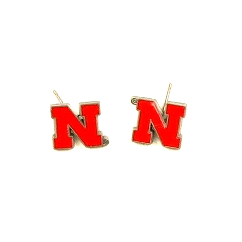 NEBRASKA CORNHUSKERS NCAA Post Earrings Cover