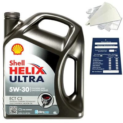 4 Liter original Shell Helix Ultra ECT 5W30 C3 Motoröl MB BMW OPEL ACEA C3 SET - Bild 1 von 3