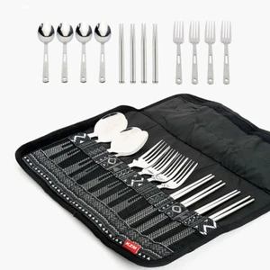 [KAZMI] Cutlery Organizer Utensil Set Picnic Camping Kit with Storage Bag - Picture 1 of 3