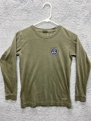 Camiseta Life Is Good Boys Manga Larga Verde Mediana Baloncesto Regreso al Cole Foto 1 de 4