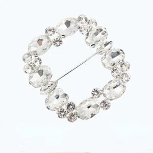 1X DIY Rhinestone Belt Buckle Mini Square Retro Small Crystal Decorative Slider - Picture 1 of 11
