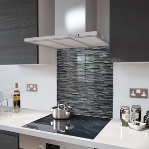 Splashback acrilico in perspex 15 cm x 15 cm campione di parete in ardesia - Foto 1 di 1