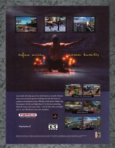Namco Tekken Ridge Racer MotoGP Playstation 2 PS2 2000 Vintage Print Ad Art - Bild 1 von 1