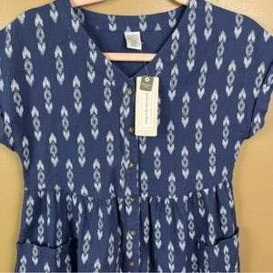 NEW Peyton & Parker Linen Girls Dress Mommy & Me Sz Small 7/8 - Picture 1 of 11