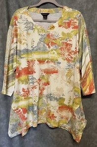 size XL Multiples tunic top mesh trim - Picture 1 of 6