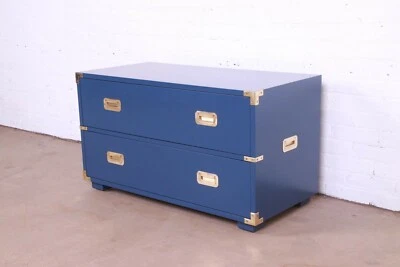 1960-е Henredon Середина века Голливудская Регентская Кампания Стиль Сундук, Отремонтированный - Изображение 1 из 4