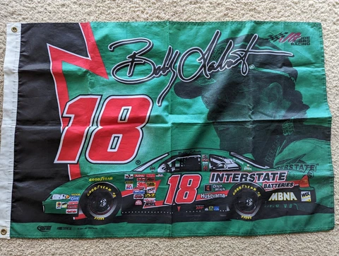 2001 Bobby Labonte Large NASCAR Interstate Batteries Joe Gibbs Racing Flag EUC Cover